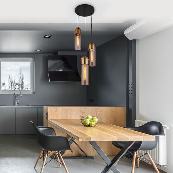 Eurosvet a052425 50180/3 Подвесной светильник янтарный, изображение 3