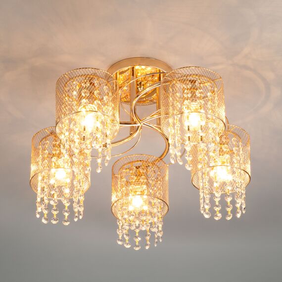 Eurosvet 00000084461 30137/5 Потолочный светильник золото, изображение 2