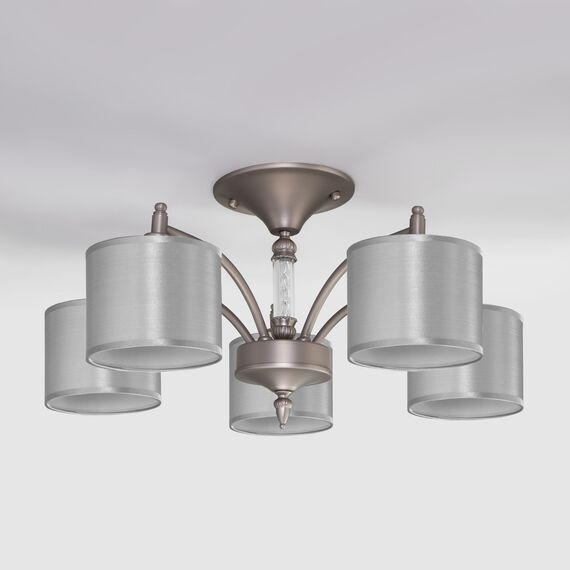 Eurosvet 00000083142 60080/5 Потолочный светильник сатин-никель