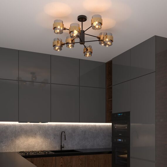 Eurosvet a060653 70127/8 Потолочный светильник черный/дымчатый, изображение 4