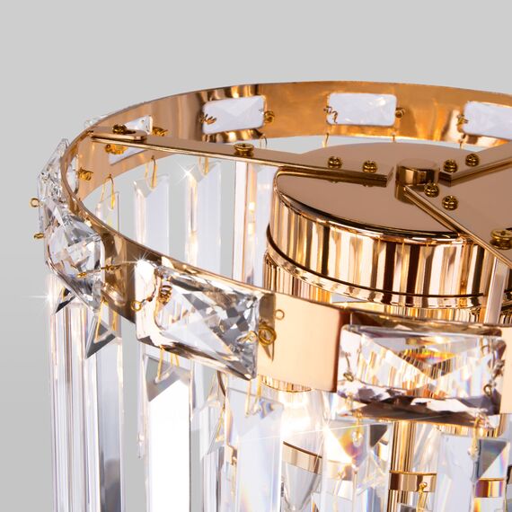 Eurosvet a060649 01137/3 Напольный светильник золото/прозрачный хрусталь Strotskis, изображение 4