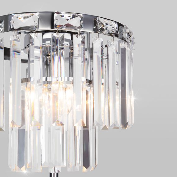 Eurosvet a060650 01137/3 Напольный светильник хром/прозрачный хрусталь Strotskis, изображение 3