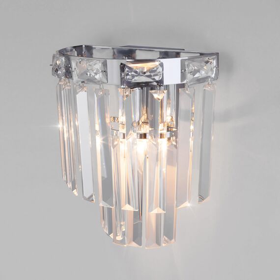 Eurosvet a060645 10130/1 Настенный светильник хром/прозрачный хрусталь Strotskis, изображение 2