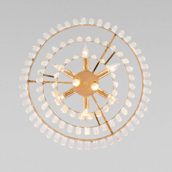 Eurosvet a060644 10130/8 Подвесной светильник золото/прозрачный хрусталь Strotskis, изображение 3