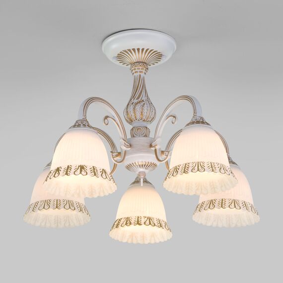 Eurosvet a045771 60107/5 Потолочный светильник белый с золотом