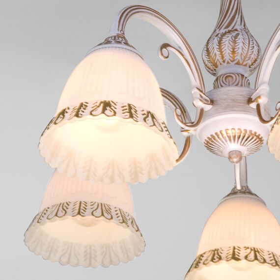 Eurosvet a045771 60107/5 Потолочный светильник белый с золотом, изображение 2