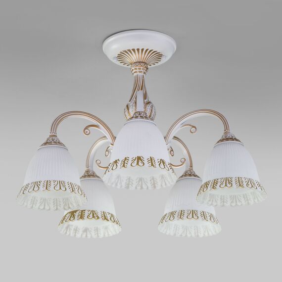 Eurosvet a045771 60107/5 Потолочный светильник белый с золотом, изображение 3