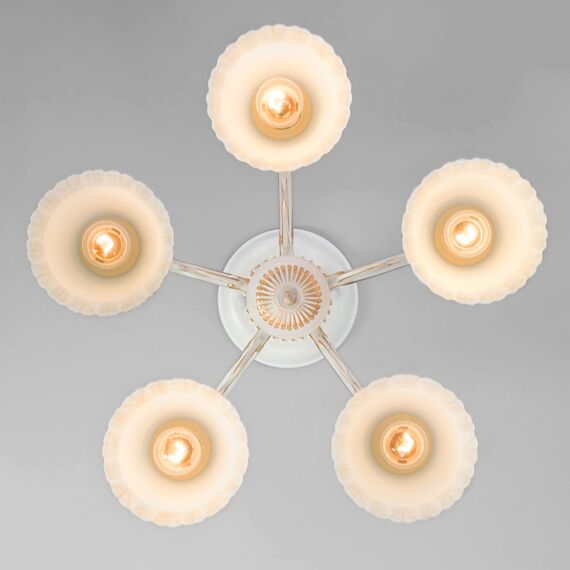 Eurosvet a045771 60107/5 Потолочный светильник белый с золотом, изображение 4