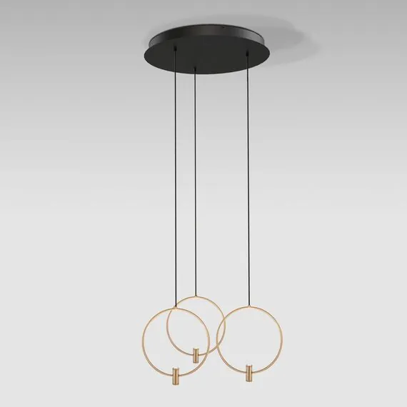 Eurosvet a065629 50257/3 LED Подвесной светильник черный латунь