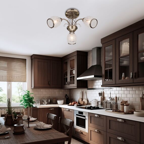 Eurosvet 00000073711 30026/3 Потолочный светильник античная бронза, изображение 4