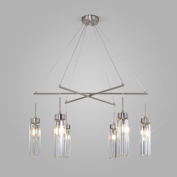 Eurosvet a065758 60163/6 Подвесной светильник никель