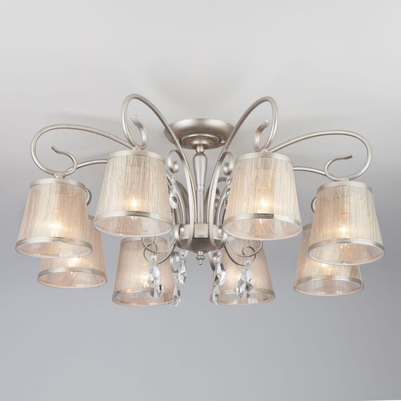 Eurosvet 00000082055 60065/8 Потолочный светильник серебро