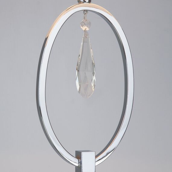 Eurosvet 00000084937 01056/1 Напольный светильник хром/прозрачный хрусталь Strotskis, изображение 4