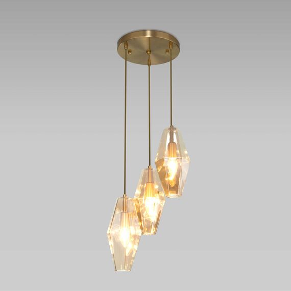 Eurosvet a058960 50236/3 Подвесной светильник янтарный, изображение 3