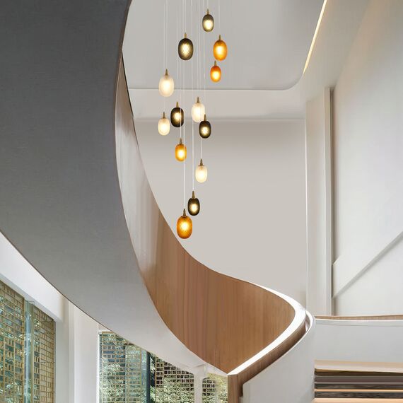 Eurosvet a066528 50266 Подвесной светильник дымчатый прозрачный янтарный, изображение 6