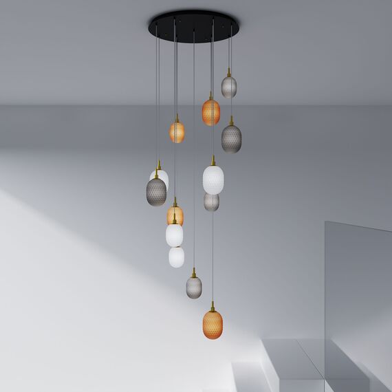 Eurosvet a066528 50266 Подвесной светильник дымчатый прозрачный янтарный, изображение 7