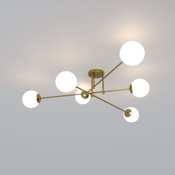 Eurosvet a062217 30181/6 Потолочный светильник латунь, изображение 2