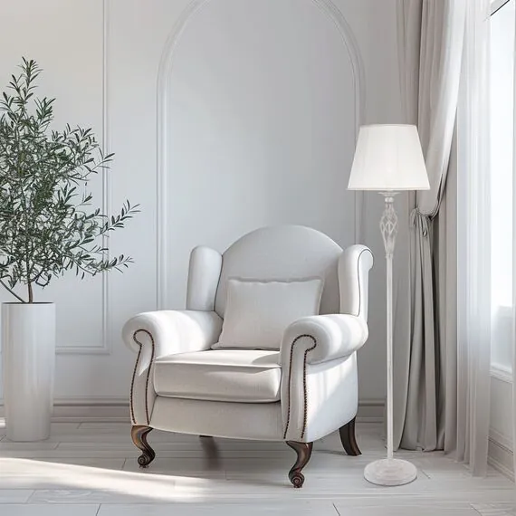 Eurosvet 00000072986 01003/1 Напольный светильник белый с золотом, изображение 4