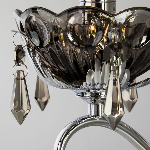 Eurosvet a045283 10103/1 Настенный светильник хром/дымчатый хрусталь Strotskis, изображение 2