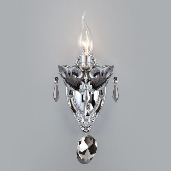 Eurosvet a045283 10103/1 Настенный светильник хром/дымчатый хрусталь Strotskis, изображение 3