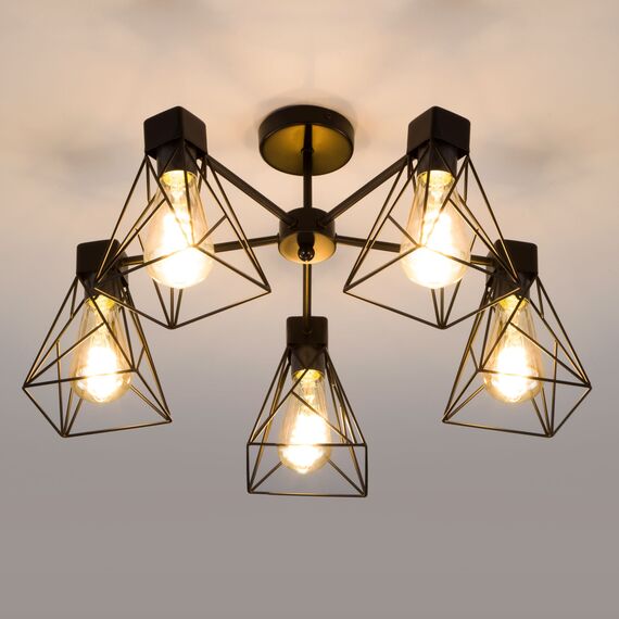 Eurosvet a044747 70107/5 Потолочный светильник черный, изображение 3