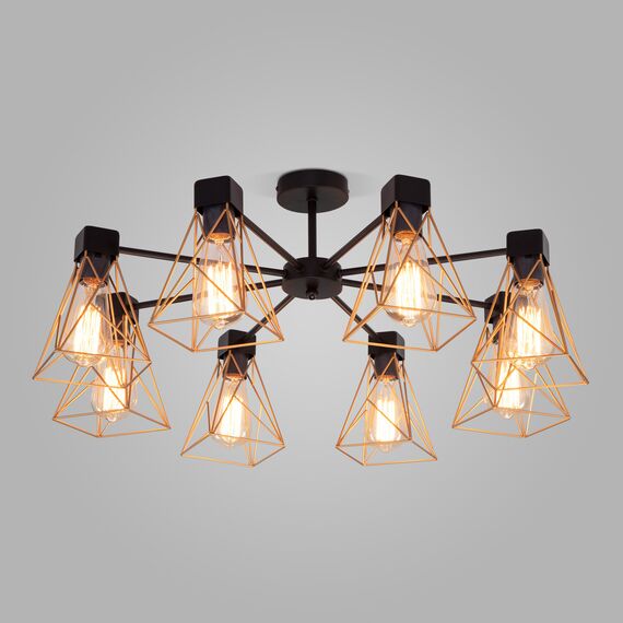 Eurosvet a061403 70107/8 Потолочный светильник черный/латунь