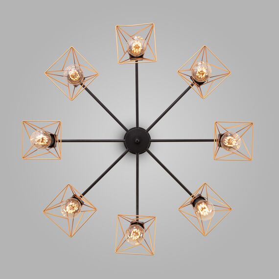 Eurosvet a061403 70107/8 Потолочный светильник черный/латунь, изображение 3