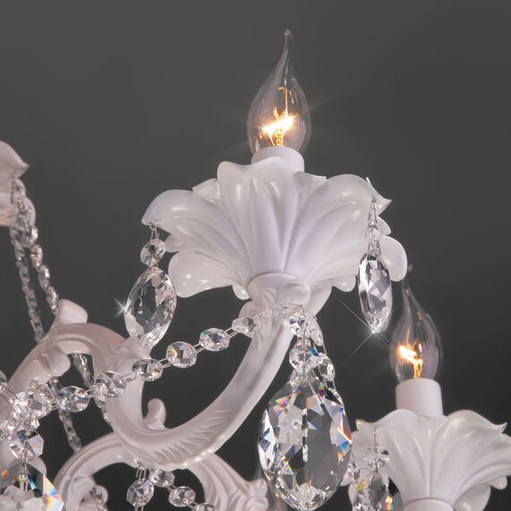 Eurosvet a045451 10108/5 Подвесной светильник белый/прозрачный хрусталь Strotskis, изображение 3