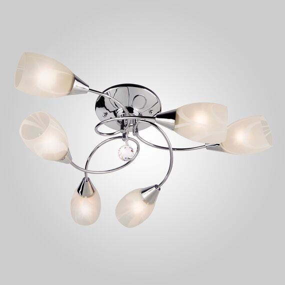 Eurosvet 00000055492 2275/6 Потолочный светильник хром