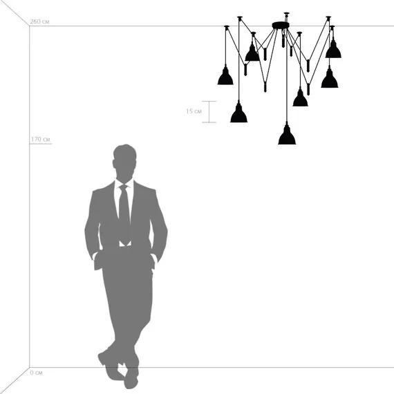 Lightstar 761078 Люстра ACROBATA 7х40W E14 ЛАЙМ ЗОЛОТО, изображение 3