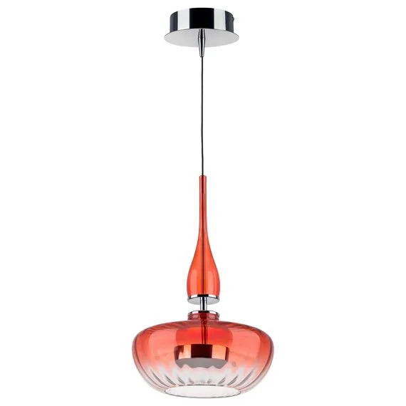 Lightstar 804402 Люстра ASTRA LED 12W 580LM ХРОМ/КРАСНЫЙ 3000K