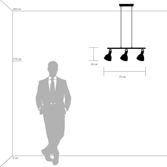 Lightstar 761130 Люстра ACROBATA 3х40W E14 ЧЕРНЫЙ/БЕЛЫЙ, изображение 3