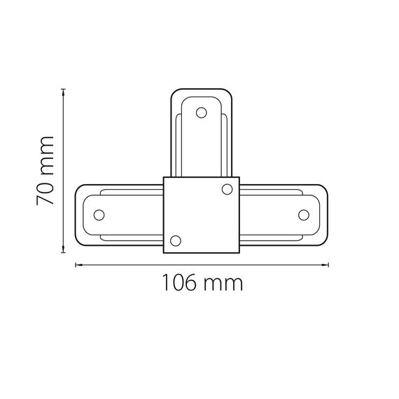 Lightstar 502136 Соединитель трековый однофазный BARRA T-образный БЕЛЫЙ, изображение 2