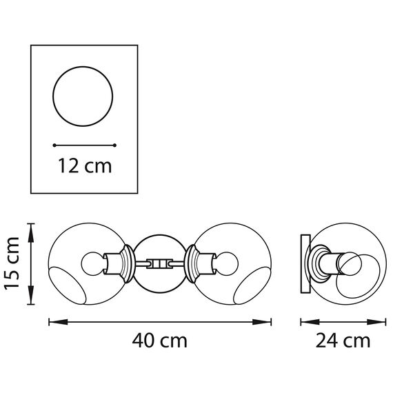 Lightstar 785623 Бра BETA 2x40W E27 ЗОЛОТО/ЧЕРНЫЙ, изображение 2