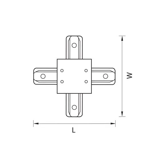 Lightstar 501146 Соединитель д/встраиваемых треков однофазный BARRA X-образный БЕЛЫЙ, изображение 2