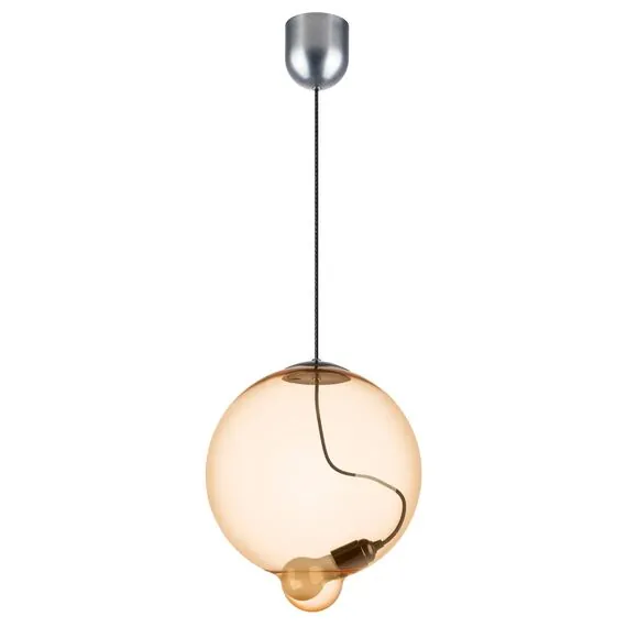 Lightstar 805303 Люстра COLORE 1х8W (led) E27 АЛЮМИНИЙ/КОНЬЯЧНЫЙ