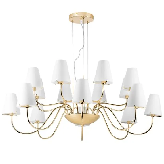 Lightstar 758162 Люстра подв. DIAFANO 16х40W G9 ЗОЛОТО/БЕЛЫЙ