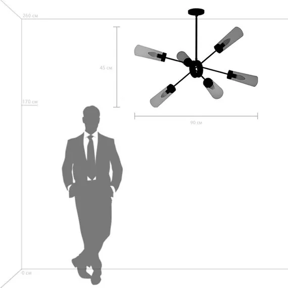 Lightstar 690063 Люстра CROTONE 6х40W E14 ШАМПАНЬ/ПРОЗРАЧНЫЙ, изображение 3
