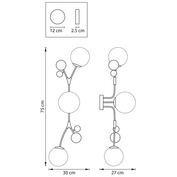 Lightstar 815537 Бра CROCO 3х5W (led) G9 ЧЕРНЫЙ МАТОВЫЙ/БЕЛЫЙ, изображение 2