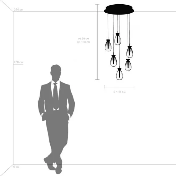 Lightstar 805169 Люстра COLORE LED 6х4W 1100LM ЗОЛОТО/МУЛЬТИКОЛОР 3000K, изображение 4