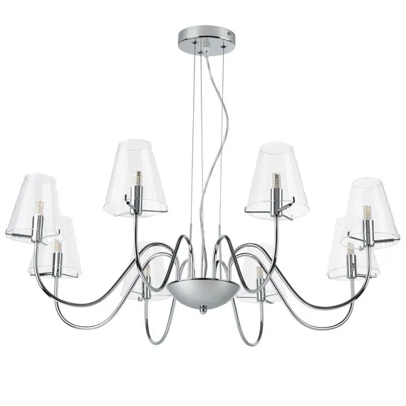 Lightstar 758084 Люстра подв. DIAFANO 8х40W G9 ХРОМ/ПРОЗРАЧНЫЙ