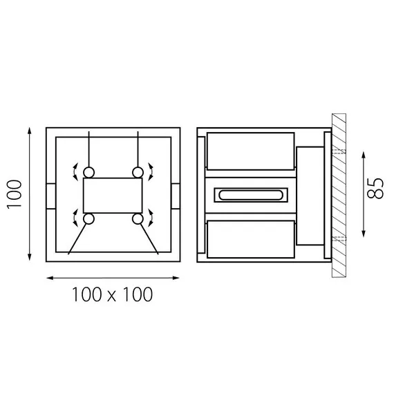 Lightstar 340527 Светильник DALLA 2х5W LED 1100LM G ЧЕРНЫЙ 4000K IP65, изображение 2