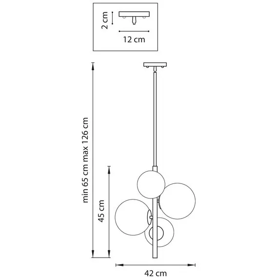 Lightstar 815043 Люстра CROCO 4х40W E14 ЛАТУНЬ, изображение 2