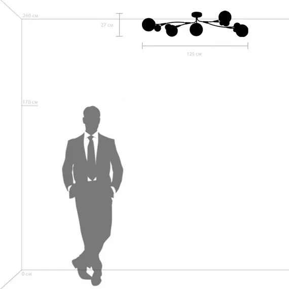 Lightstar 815557 Люстра CROCO 5х5W (led) G9 ЧЕРНЫЙ МАТОВЫЙ/БЕЛЫЙ, изображение 3