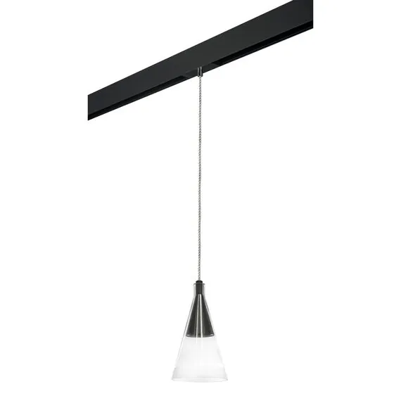 Lightstar PRO757017 Светильник д/1-фазн трека CONE 1х40W GU10 ЧЕРНЫЙ МАТОВЫЙ/ПРОЗРАЧНО-МАТОВЫЙ (757017+595007)