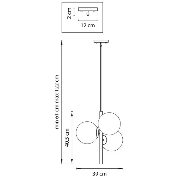 Lightstar 815031 Люстра CROCO 3х40W E14 ЛАТУНЬ, изображение 2