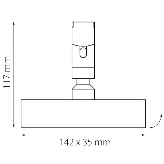 Lightstar 267237 Светильник 48V д/1-фазн трека DUE LED 5W 200LM 100G ЧЕРНЫЙ 3000K IP20, изображение 2