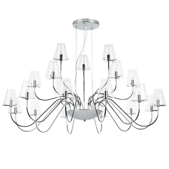 Lightstar 758214 Люстра подв. DIAFANO 21х40W G9 ХРОМ/ПРОЗРАЧНЫЙ