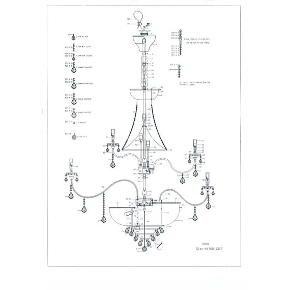 Lightstar 700514 !3 КОР!!! Люстра подвесная CLASSIC 51х60W E14 ХРОМ, изображение 4