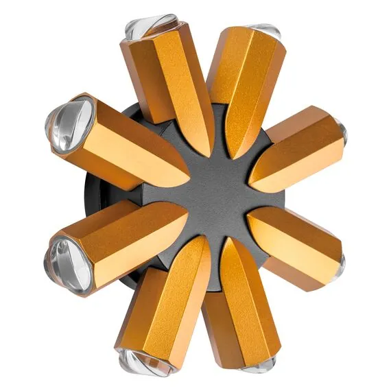 Lightstar 380683 Светильник DITO 8х1W LED 880LM G ЧЕРНЫЙ/ЗОЛОТО 4000K